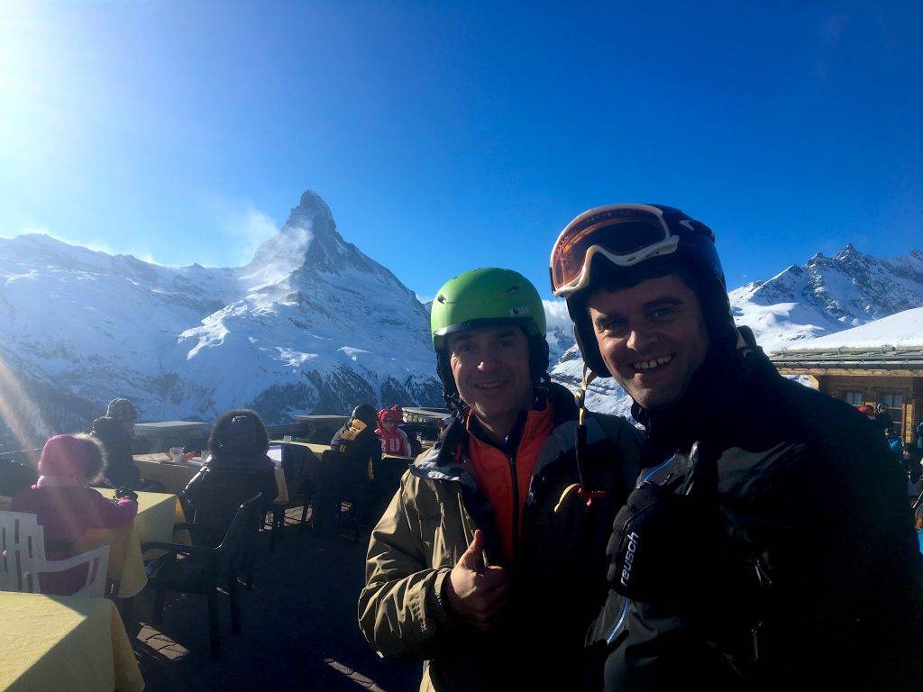 John Zimmer and Florian Mueck in Zermatt pushing beyond their boundaries